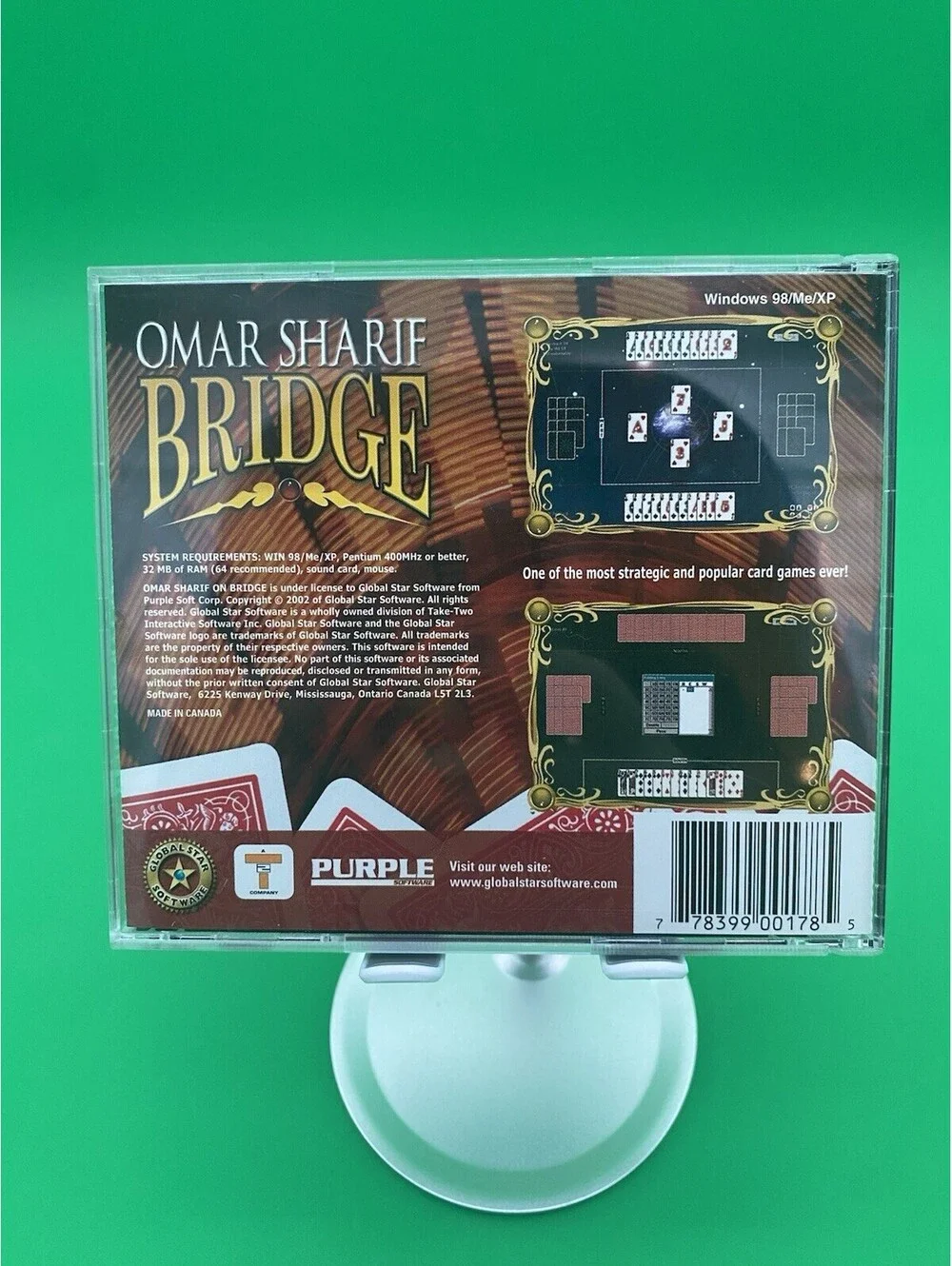 Omar Sharif Bridge PC Video Game - Windows 98/Me/XP - 2002